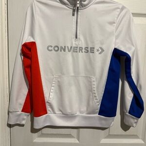 Converse kids Tri-Color Zip-Up Sweater